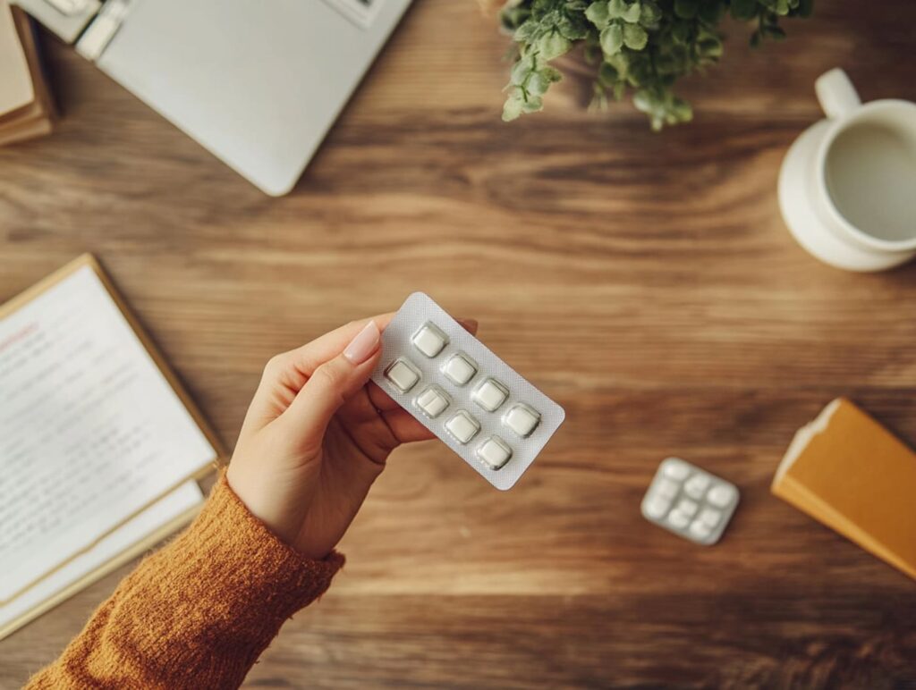 hand holding a pack of adhd medications